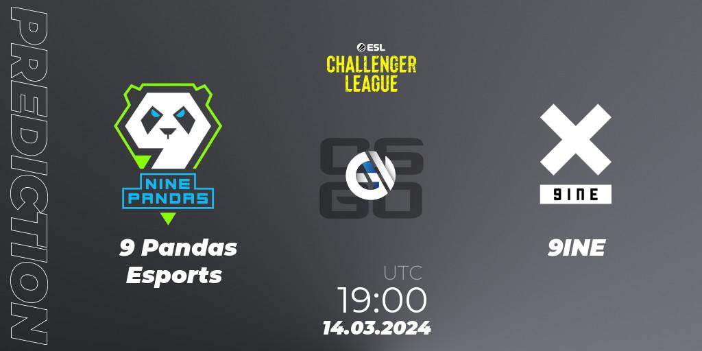 Pronóstico 9 Pandas Esports - 9INE. 03.04.24, CS2 (CS:GO), ESL Challenger League Season 47: Europe