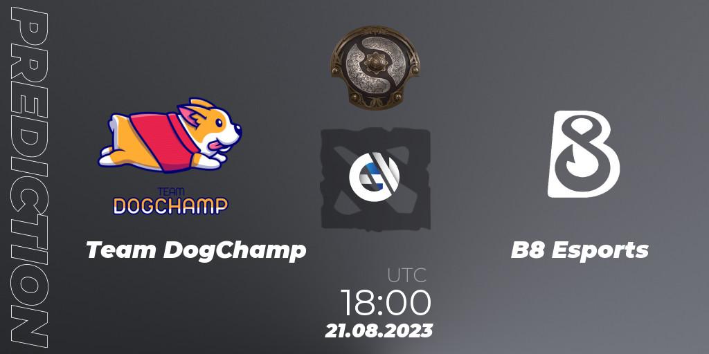 Pronóstico Team DogChamp - B8 Esports. 21.08.23, Dota 2, The International 2023 - North America Qualifier
