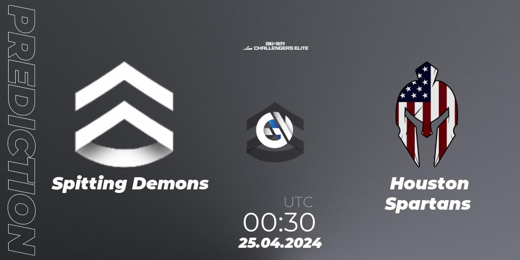 Pronóstico Spitting Demons - Houston Spartans. 24.04.2024 at 23:30, Call of Duty, Call of Duty Challengers 2024 - Elite 2: NA