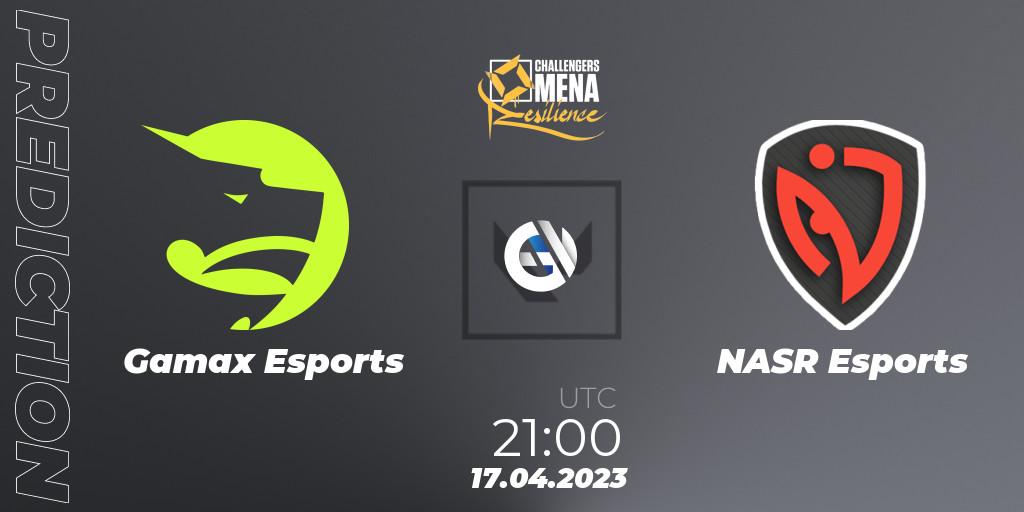 Pronóstico Gamax Esports - NASR Esports. 17.04.2023 at 21:00, VALORANT, VALORANT Challengers 2023 MENA: Resilience Split 2 - Levant and North Africa