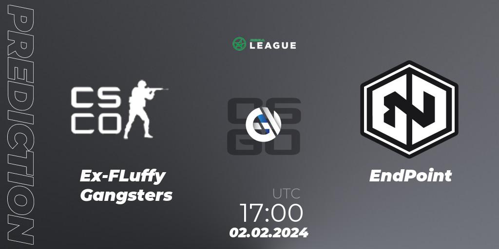 Pronóstico Ex-FLuffy Gangsters - EndPoint. 02.02.2024 at 17:00, Counter-Strike (CS2), ESEA Season 48: Advanced Division - Europe
