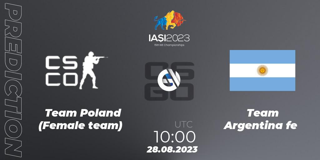 Pronóstico Team Poland (Female team) - Team Argentina fe. 28.08.2023 at 10:00, Counter-Strike (CS2), IESF Female World Esports Championship 2023