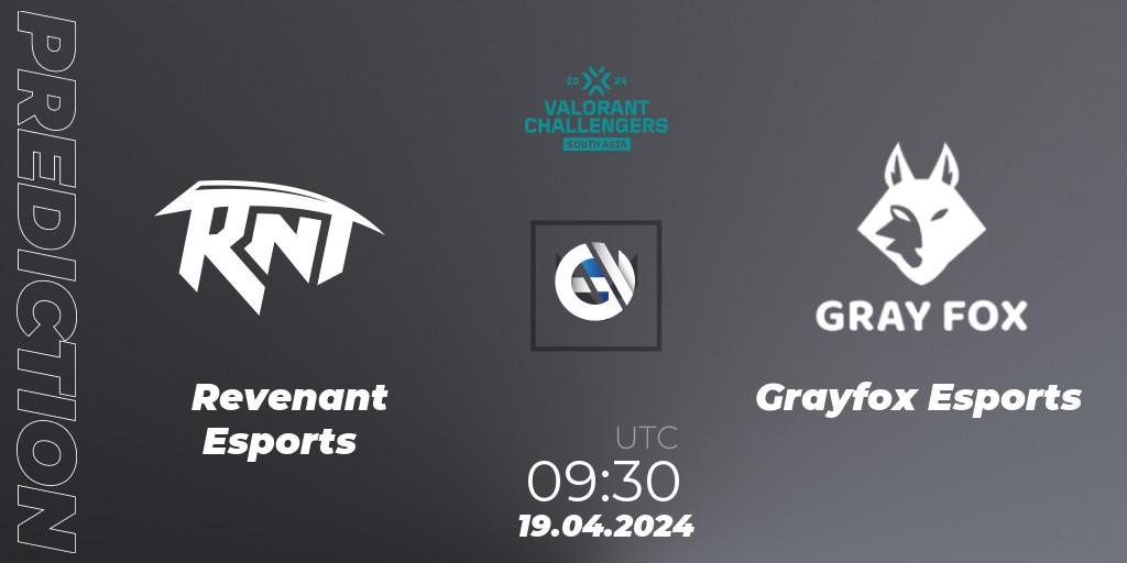 Pronóstico Revenant Esports - Grayfox Esports. 19.04.24, VALORANT, VALORANT Challengers 2024 South Asia: Split 1 - Cup 2