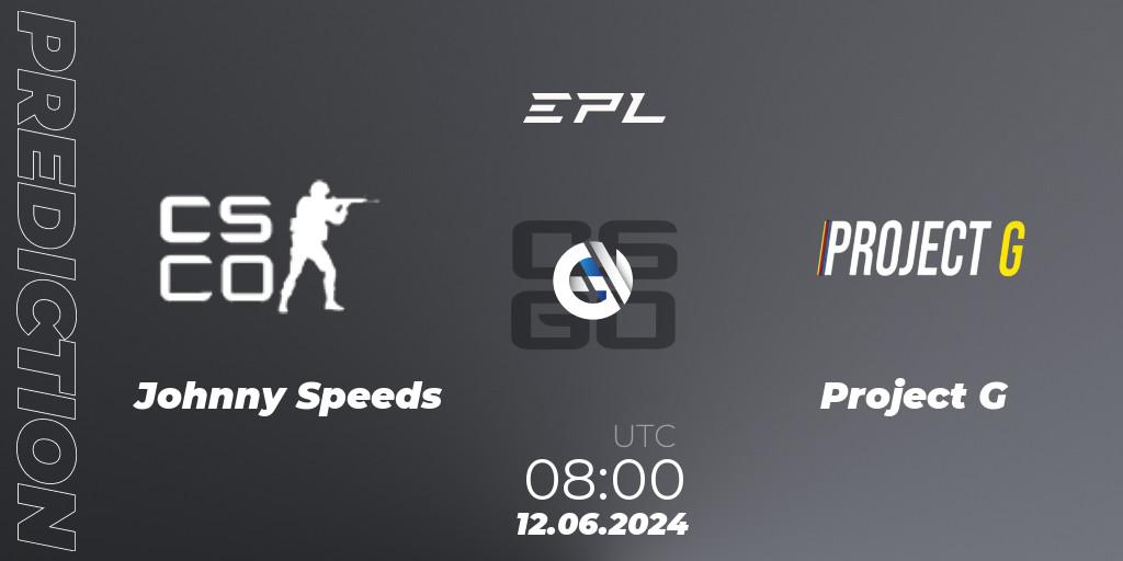 Pronóstico Johnny Speeds - Project G. 12.06.2024 at 08:00, Counter-Strike (CS2), European Pro League Season 18: Division 2