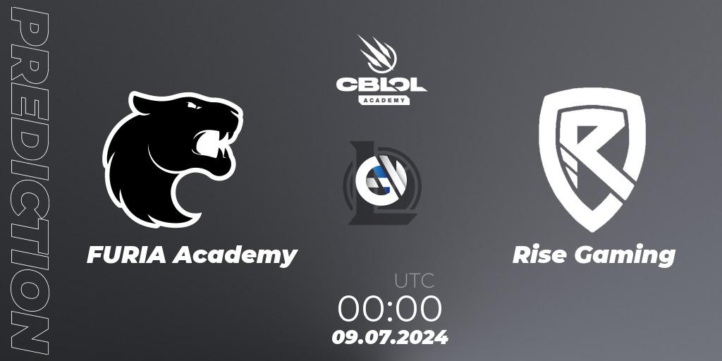 Pronóstico FURIA Academy - Rise Gaming. 10.07.2024 at 00:00, LoL, CBLOL Academy 2024