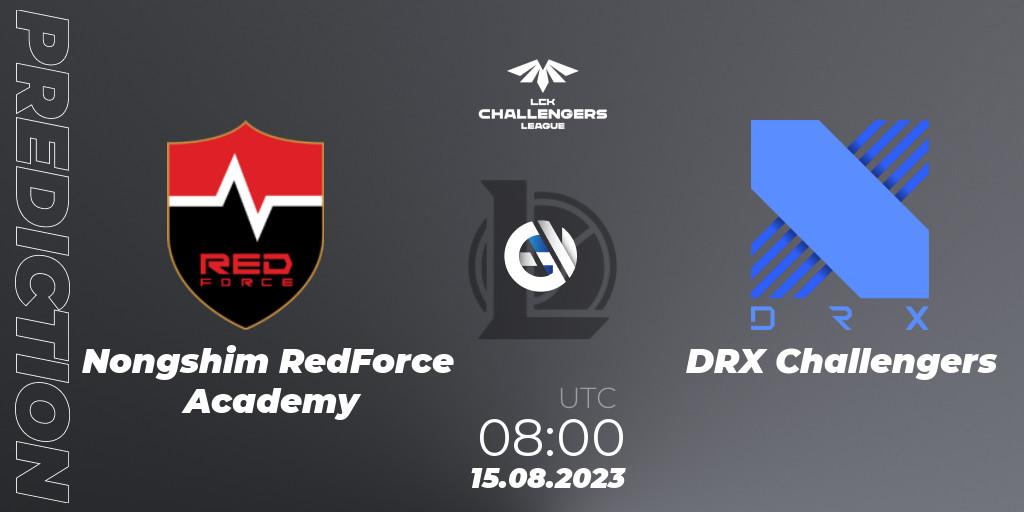 Pronóstico Nongshim RedForce Academy - DRX Challengers. 15.08.2023 at 08:00, LoL, LCK Challengers League 2023 Summer - Playoffs