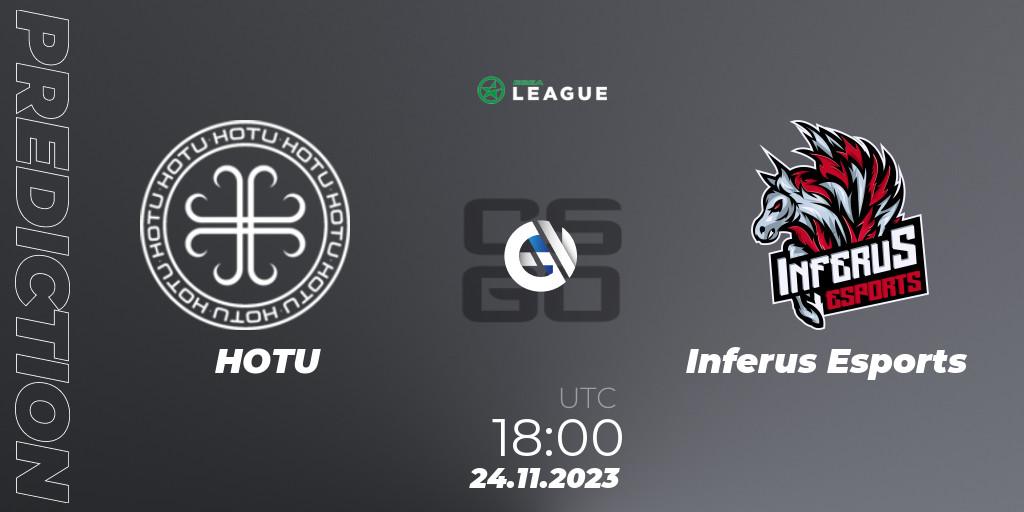 Pronóstico HOTU - Inferus Esports. 24.11.2023 at 18:00, Counter-Strike (CS2), ESEA Season 47: Advanced Division - Europe