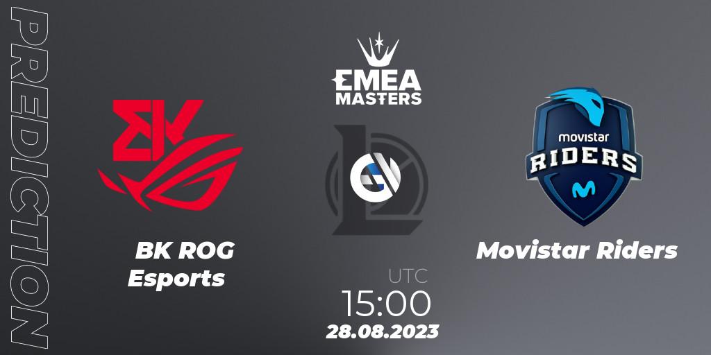 Pronóstico BK ROG Esports - Movistar Riders. 28.08.23, LoL, EMEA Masters Summer 2023