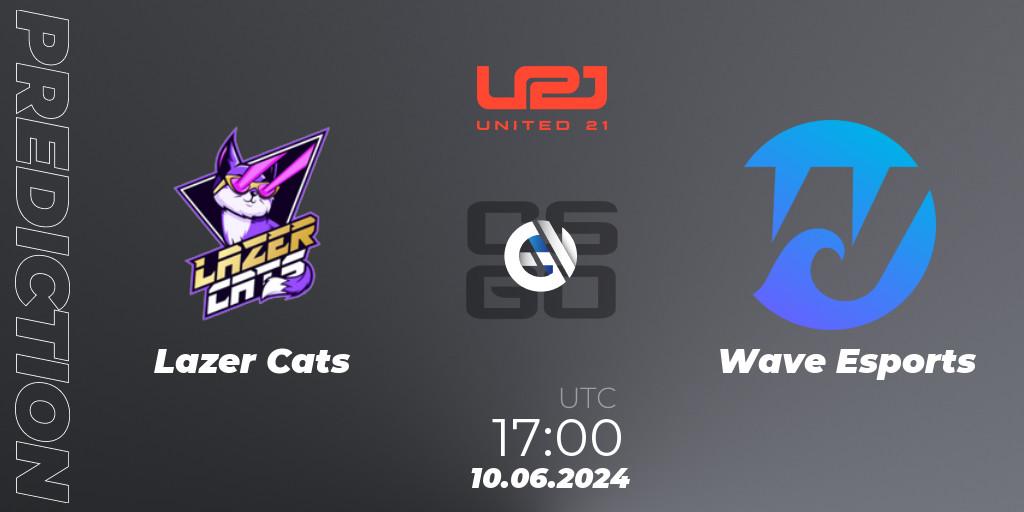 Pronóstico Lazer Cats - Wave Esports. 10.06.2024 at 17:00, Counter-Strike (CS2), United21 Season 14: Division 2