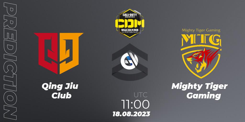 Pronóstico Qing Jiu Club - Mighty Tiger Gaming. 18.08.2023 at 11:10, Call of Duty, China Masters 2023 S6 - Stage 2
