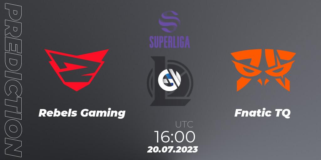 Pronóstico Rebels Gaming - Fnatic TQ. 20.07.2023 at 16:00, LoL, Superliga Summer 2023 - Group Stage