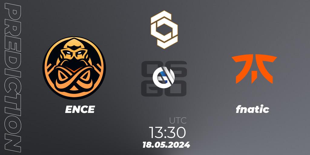 Pronóstico ENCE - fnatic. 18.05.2024 at 13:30, Counter-Strike (CS2), CCT Global Finals