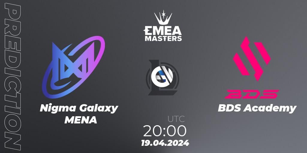 Pronóstico Nigma Galaxy MENA - BDS Academy. 19.04.24, LoL, EMEA Masters Spring 2024 - Group Stage