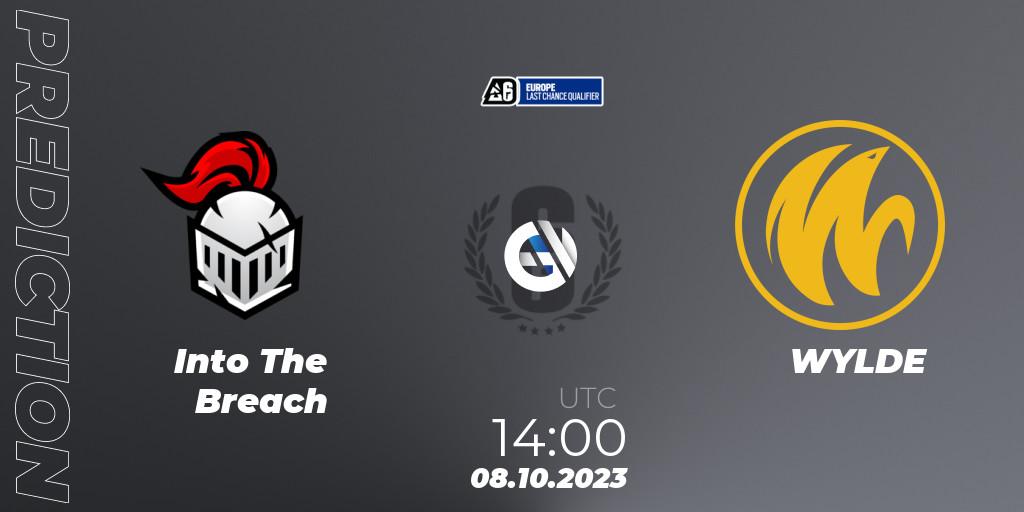 Pronóstico Into The Breach - WYLDE. 08.10.23, Rainbow Six, Europe League 2023 - Stage 2 - Last Chance Qualifiers