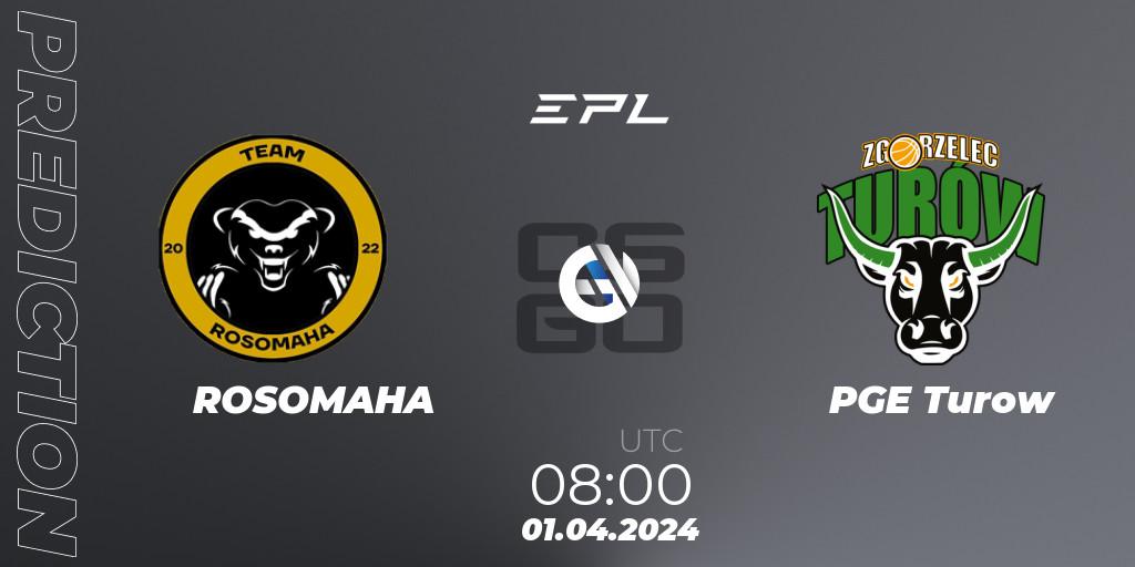 Pronóstico ROSOMAHA - PGE Turow. 01.04.24, CS2 (CS:GO), European Pro League Season 16: Division 2