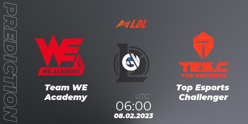 Pronóstico Team WE Academy - Top Esports Challenger. 08.02.2023 at 06:00, LoL, LDL 2023 - Swiss Stage