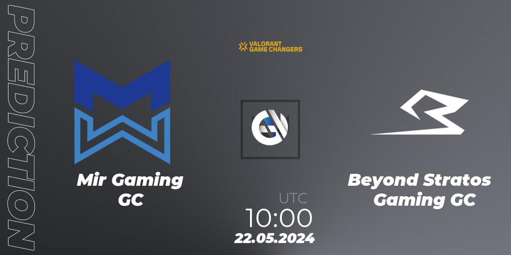 Pronóstico Mir Gaming GC - Beyond Stratos Gaming GC. 22.05.2024 at 10:00, VALORANT, VCT 2024: Game Changers Korea Stage 1