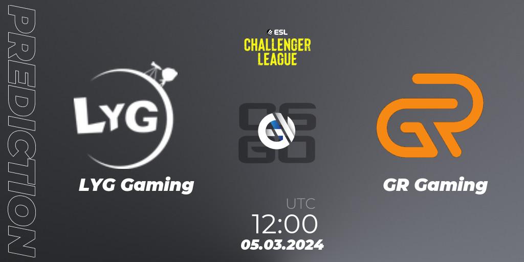 Pronóstico LYG Gaming - GR Gaming. 05.03.24, CS2 (CS:GO), ESL Challenger League Season 47: Asia