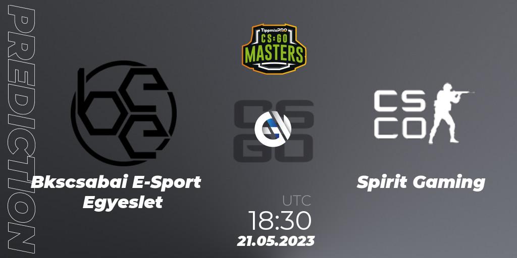 Pronóstico Békéscsabai E-Sport Egyesület - Spirit Gaming. 21.05.2023 at 18:30, Counter-Strike (CS2), TippmixPro Masters Spring 2023