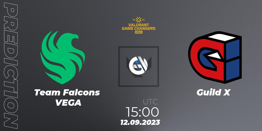 Pronóstico Team Falcons VEGA - Guild X. 12.09.2023 at 15:00, VALORANT, VCT 2023: Game Changers EMEA Stage 3 - Group Stage