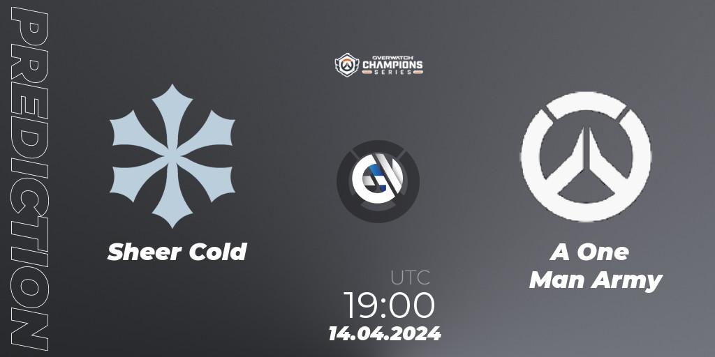 Pronóstico Sheer Cold - A One Man Army. 14.04.2024 at 19:00, Overwatch, Overwatch Champions Series 2024 - EMEA Stage 2 Group Stage