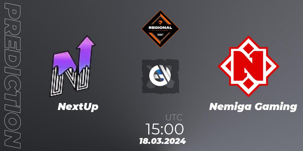 Pronóstico NextUp - Nemiga Gaming. 27.03.24, Dota 2, RES Regional Series: EU #1