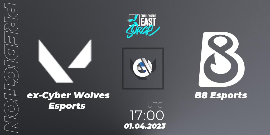 Pronóstico ex-Cyber Wolves Esports - B8 Esports. 01.04.23, VALORANT, VALORANT Challengers 2023 East: Surge Split 2