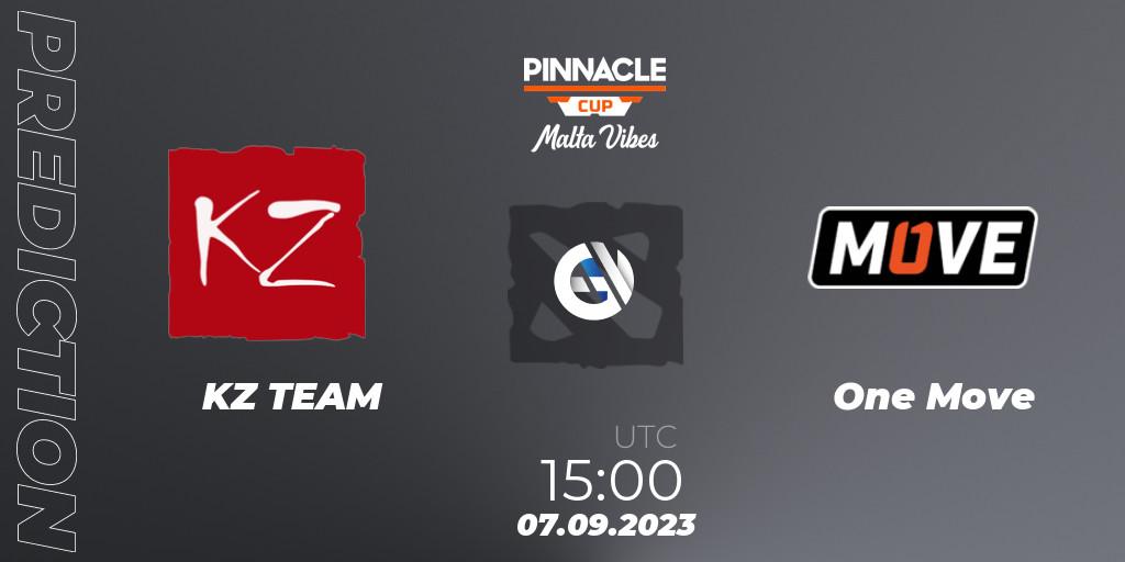 Pronóstico KZ TEAM - One Move. 07.09.2023 at 15:15, Dota 2, Pinnacle Cup: Malta Vibes #3