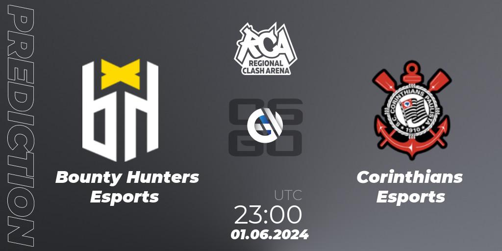 Pronóstico Bounty Hunters Esports - Corinthians Esports. 01.06.2024 at 23:00, Counter-Strike (CS2), Regional Clash Arena South America: Closed Qualifier