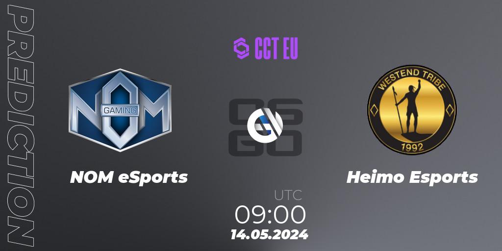 Pronóstico NOM eSports - Heimo Esports. 14.05.2024 at 09:00, Counter-Strike (CS2), CCT Season 2 Europe Series 4 Closed Qualifier