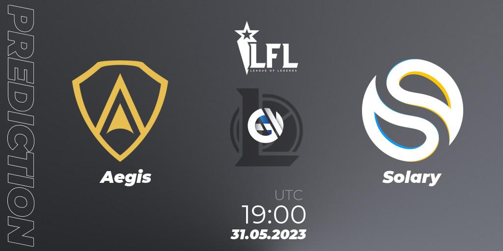Pronóstico Aegis - Solary. 31.05.2023 at 19:00, LoL, LFL Summer 2023 - Group Stage