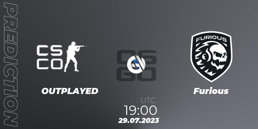 Pronóstico OUTPLAYED - Furious. 29.07.2023 at 21:00, Counter-Strike (CS2), AGS CUP 2023: Open Qualififer #1