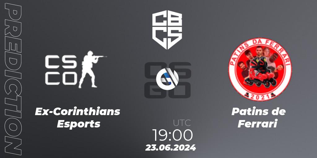 Pronóstico Ex-Corinthians Esports - Patins de Ferrari. 24.06.2024 at 20:00, Counter-Strike (CS2), CBCS Season 5: Open Qualifier #1