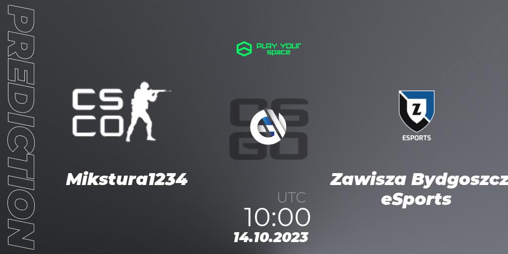 Pronóstico Mikstura1234 - Zawisza Bydgoszcz eSports. 14.10.2023 at 10:00, Counter-Strike (CS2), PYspace Cash Cup Finals