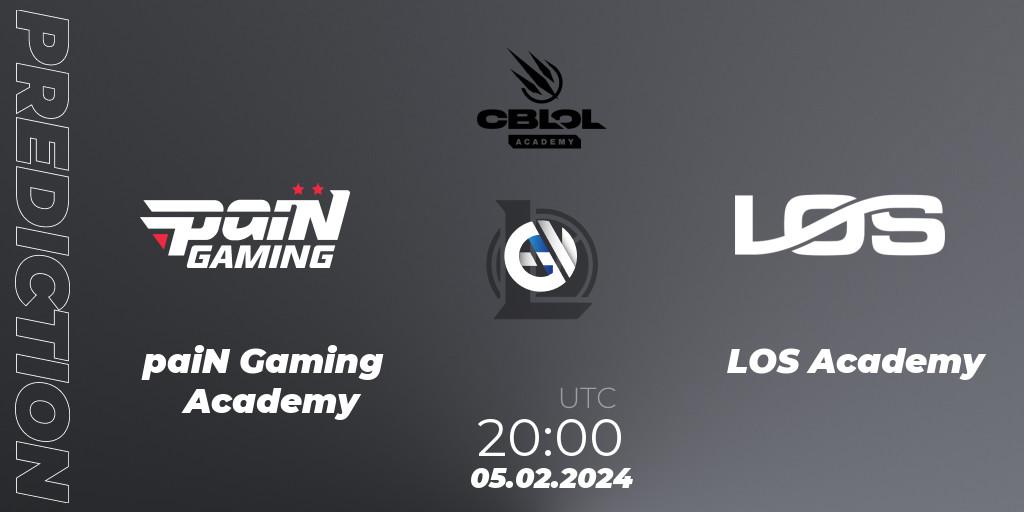 Pronóstico paiN Gaming Academy - LOS Academy. 05.02.2024 at 20:00, LoL, CBLOL Academy Split 1 2024