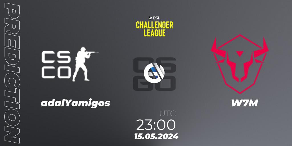Pronóstico adalYamigos - W7M. 15.05.2024 at 23:00, Counter-Strike (CS2), ESL Challenger League Season 47: South America