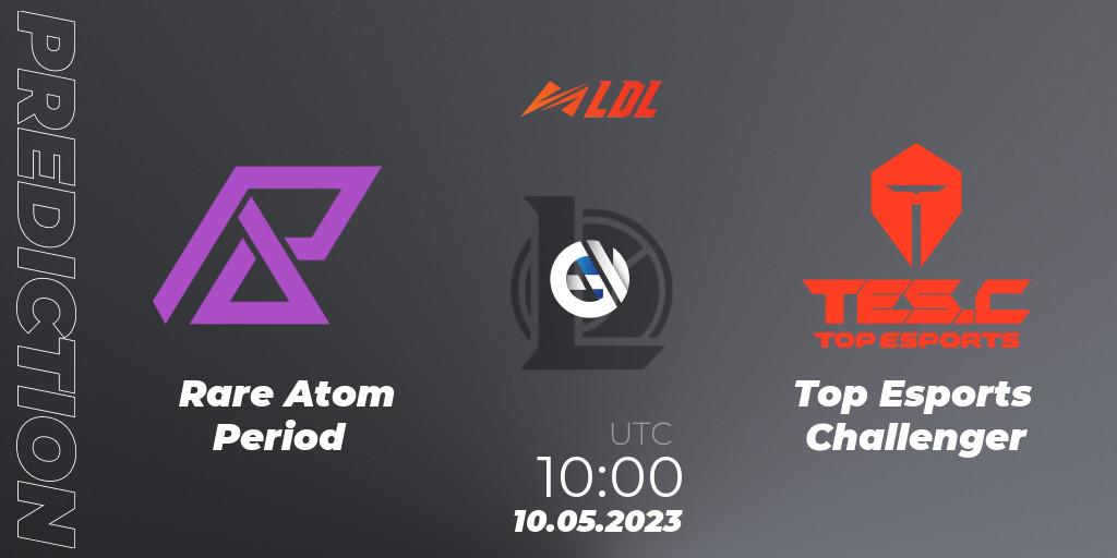 Pronóstico Rare Atom Period - Top Esports Challenger. 10.05.2023 at 11:20, LoL, LDL 2023 - Regular Season - Stage 2