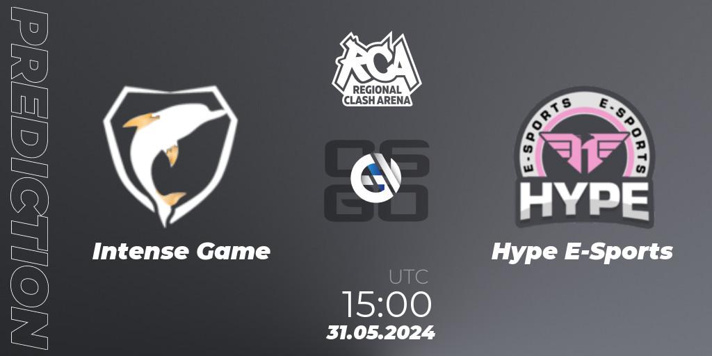 Pronóstico Intense Game - Hype E-Sports. 31.05.2024 at 15:00, Counter-Strike (CS2), Regional Clash Arena South America: Closed Qualifier
