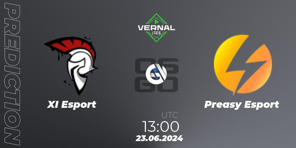 Pronóstico XI Esport - Preasy Esport. 23.06.2024 at 14:00, Counter-Strike (CS2), ITES Vernal