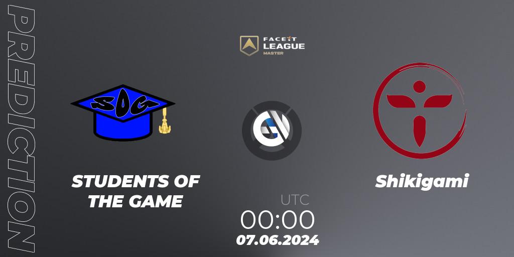 Pronóstico STUDENTS OF THE GAME - Shikigami. 07.06.2024 at 00:00, Overwatch, FACEIT League Season 1 - NA Master Road to EWC