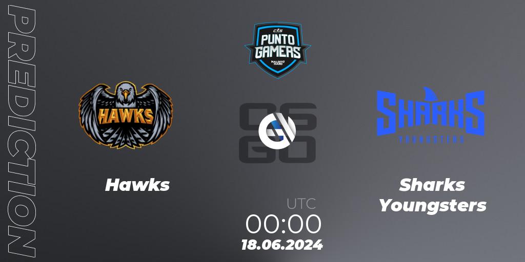 Pronóstico Hawks - Sharks Youngsters. 18.06.2024 at 00:15, Counter-Strike (CS2), Punto Gamers Cup 2024
