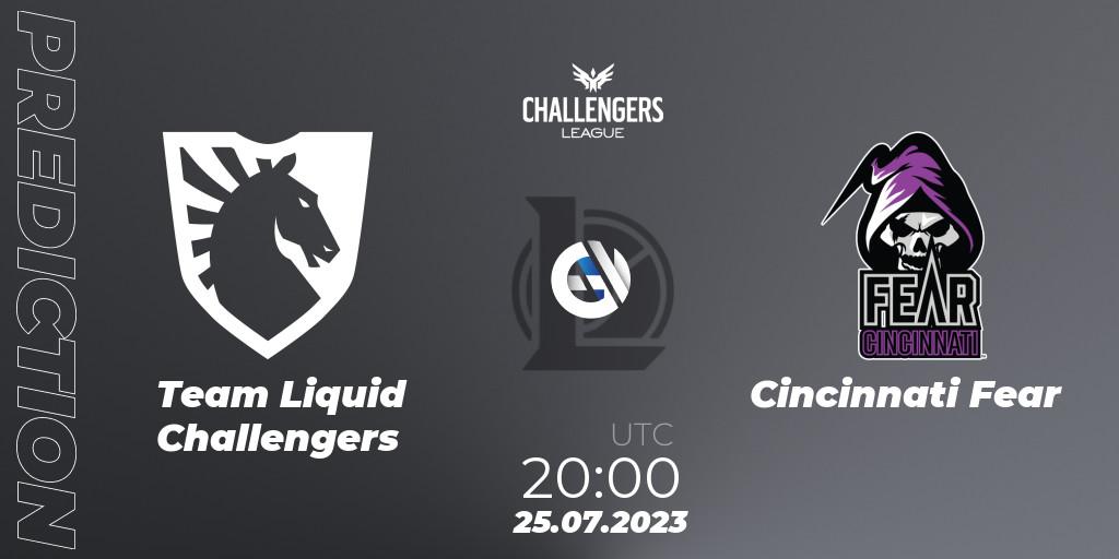 Pronóstico Team Liquid Challengers - Cincinnati Fear. 25.07.2023 at 20:00, LoL, North American Challengers League 2023 Summer - Playoffs