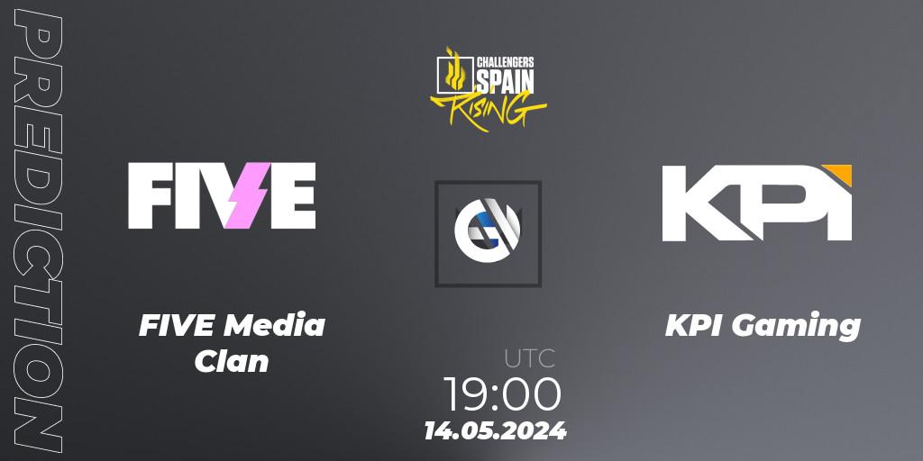 Pronóstico FIVE Media Clan - KPI Gaming. 14.05.2024 at 19:00, VALORANT, VALORANT Challengers 2024 Spain: Rising Split 2