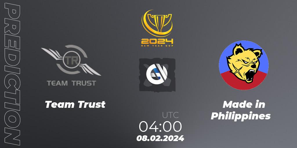 Pronóstico Team Trust - Made in Philippines. 08.02.2024 at 05:00, Dota 2, New Year Cup 2024