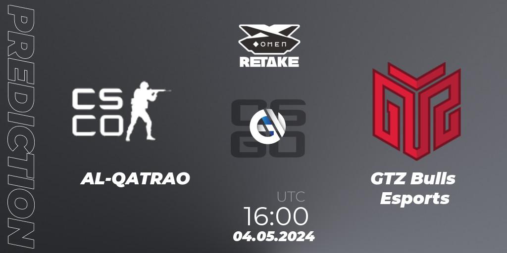 Pronóstico AL-QATRAO - GTZ Bulls Esports. 04.05.2024 at 16:00, Counter-Strike (CS2), Circuito Retake Season 8: Take #1