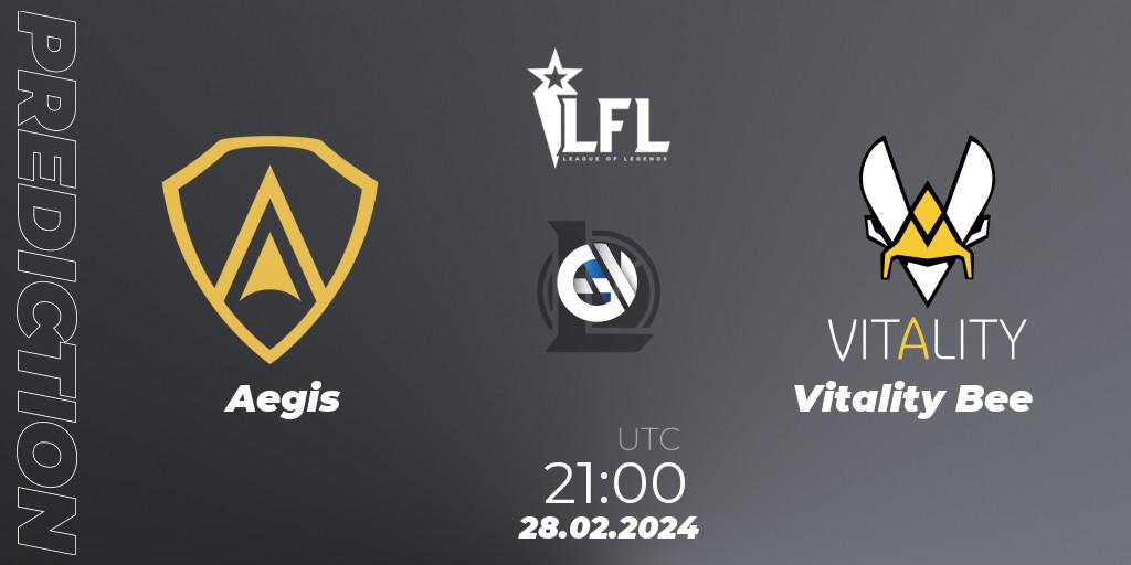 Pronóstico Aegis - Vitality Bee. 28.02.2024 at 21:00, LoL, LFL Spring 2024