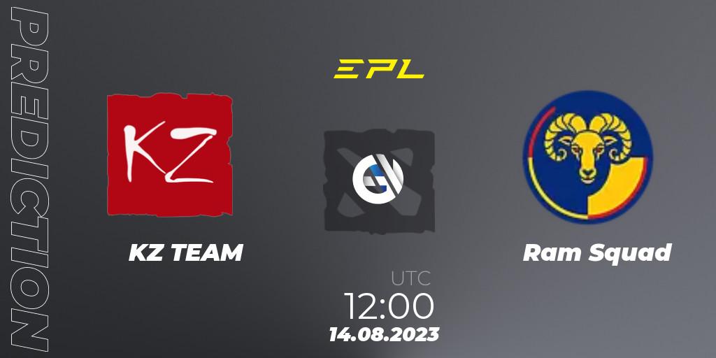 Pronóstico KZ TEAM - Ram Squad. 14.08.2023 at 12:22, Dota 2, European Pro League Season 11