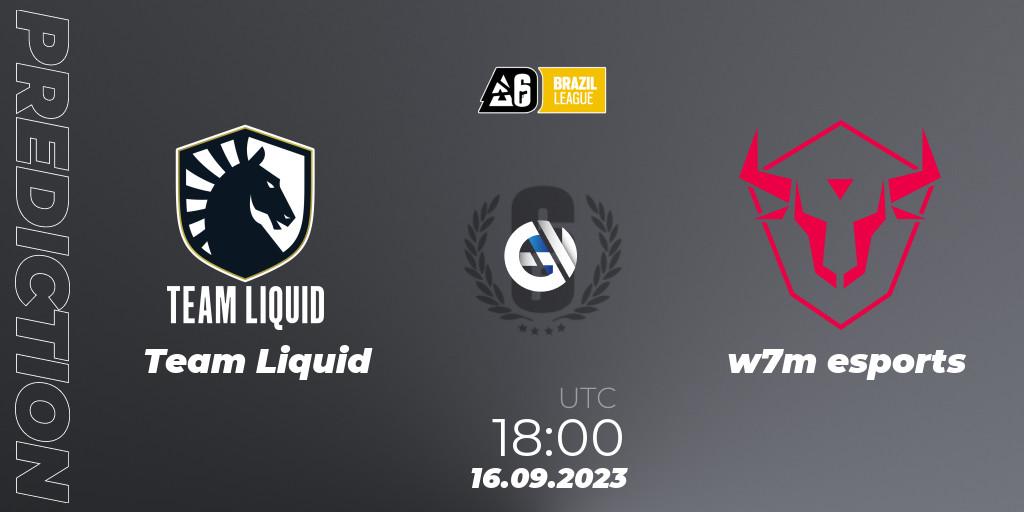 Pronóstico Team Liquid - w7m esports. 16.09.2023 at 18:00, Rainbow Six, Brazil League 2023 - Stage 2