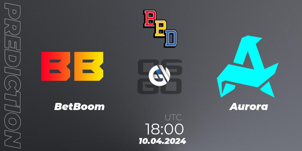 Pronóstico BetBoom - Aurora. 10.04.2024 at 15:00, Counter-Strike (CS2), BetBoom Dacha Belgrade 2024: European Qualifier