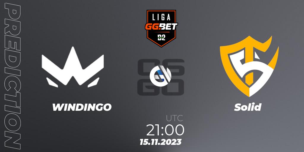 Pronóstico WINDINGO - Solid. 21.11.2023 at 21:00, Counter-Strike (CS2), Dust2 Brasil Liga Season 2